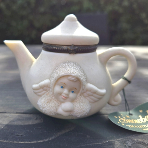 Dept 56 Snowbabies "I'm a little teapot"  Trinket Box - Picture 1 of 5